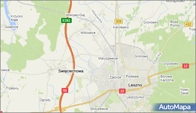 mapa Maryszewice, Maryszewice na mapie Targeo