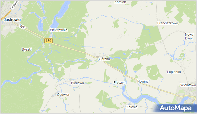 mapa Górzna, Górzna na mapie Targeo