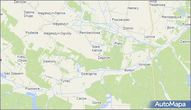 mapa Nowe Kanice, Nowe Kanice na mapie Targeo