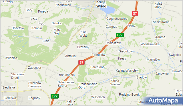 mapa Tochołów, Tochołów na mapie Targeo