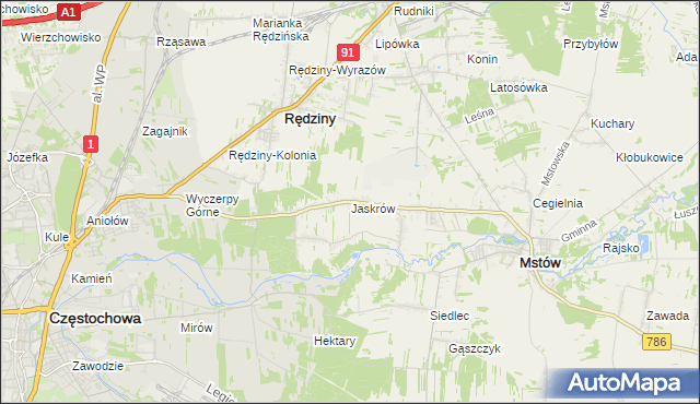 mapa Jaskrów, Jaskrów na mapie Targeo