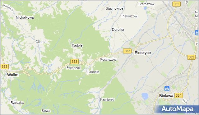 mapa Rościszów, Rościszów na mapie Targeo