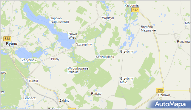 mapa Szczupliniak, Szczupliniak na mapie Targeo