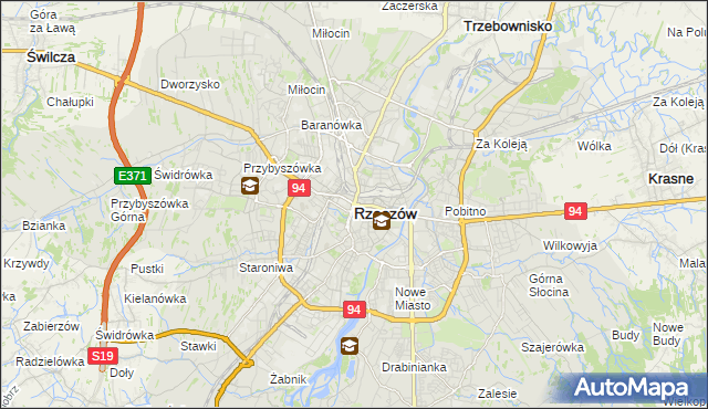 mapa Rzeszów, Rzeszów na mapie Targeo