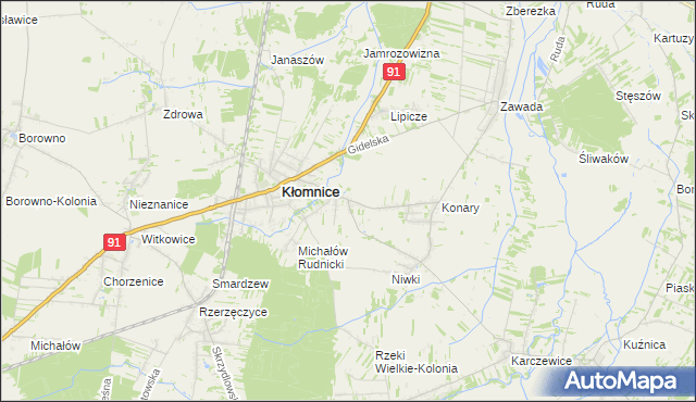 mapa Bartkowice, Bartkowice na mapie Targeo