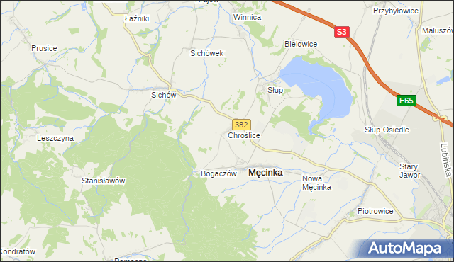 mapa Chroślice, Chroślice na mapie Targeo