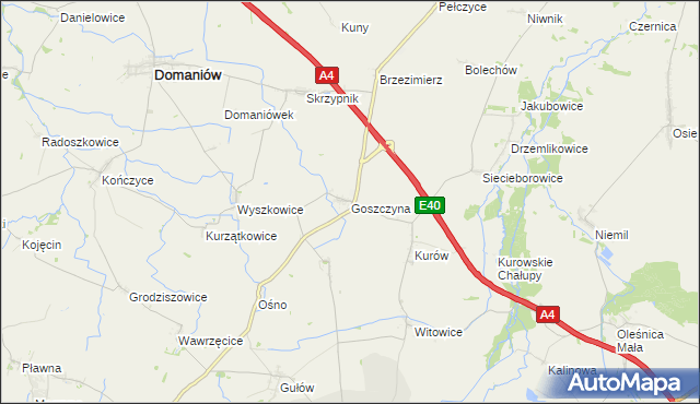 mapa Goszczyna, Goszczyna na mapie Targeo