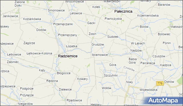 mapa Ibramowice, Ibramowice na mapie Targeo