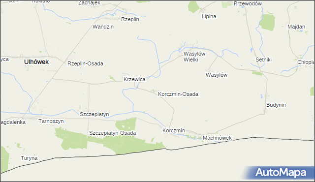 mapa Korczmin-Osada, Korczmin-Osada na mapie Targeo