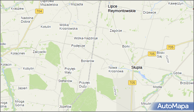 mapa Krosnowa, Krosnowa na mapie Targeo