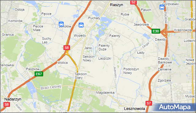 mapa Laszczki, Laszczki na mapie Targeo