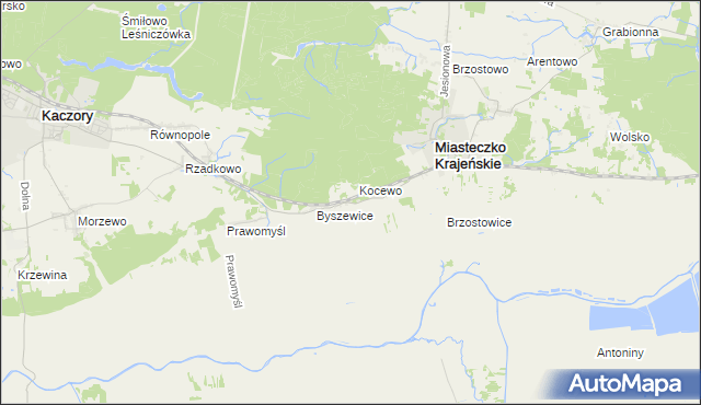 mapa Miasteczko-Huby, Miasteczko-Huby na mapie Targeo