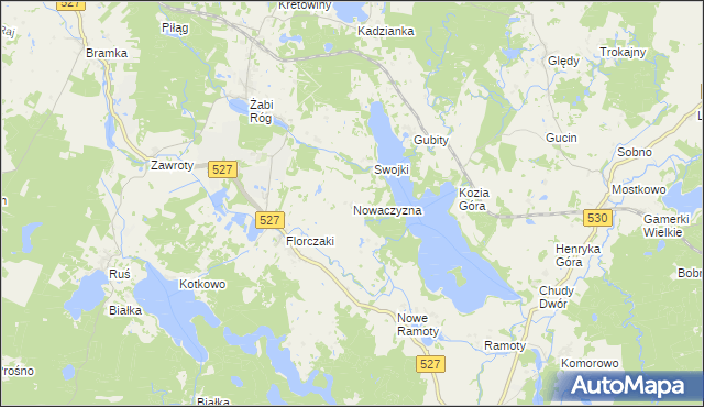 mapa Nowaczyzna, Nowaczyzna na mapie Targeo