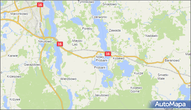 mapa Nowy Probark, Nowy Probark na mapie Targeo