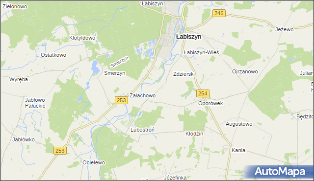 mapa Oporowo gmina Łabiszyn, Oporowo gmina Łabiszyn na mapie Targeo