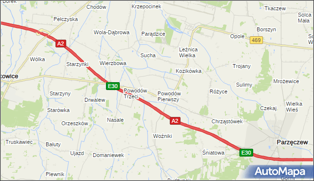 mapa Powodów Pierwszy, Powodów Pierwszy na mapie Targeo