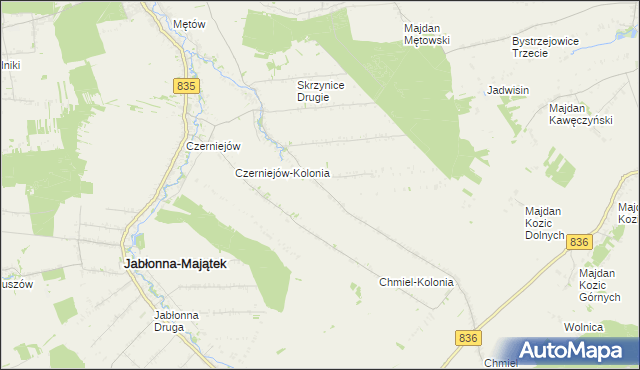 mapa Skrzynice-Kolonia, Skrzynice-Kolonia na mapie Targeo