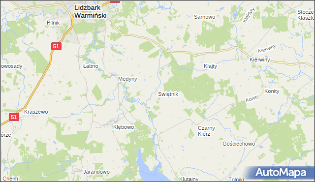 mapa Świętnik, Świętnik na mapie Targeo