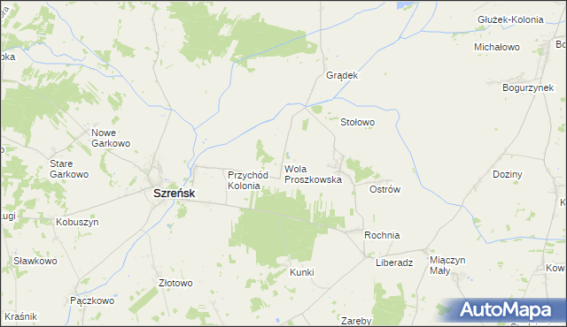 mapa Wola Proszkowska, Wola Proszkowska na mapie Targeo