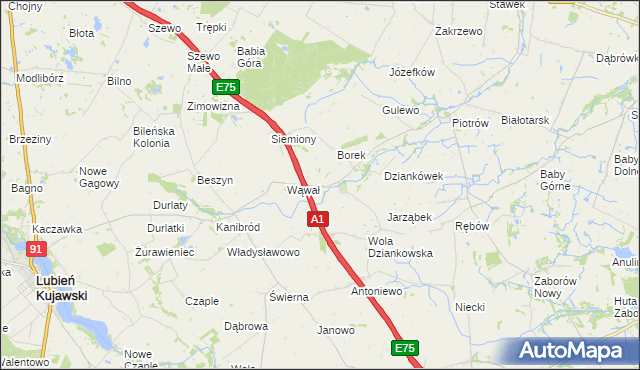 mapa Dziankowo, Dziankowo na mapie Targeo