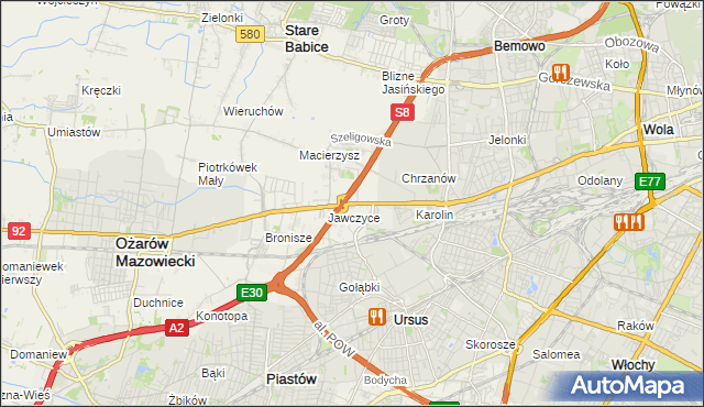 mapa Mory gmina Ożarów Mazowiecki, Mory gmina Ożarów Mazowiecki na mapie Targeo
