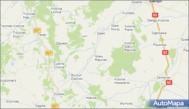 mapa Nowy Ratyniec, Nowy Ratyniec na mapie Targeo