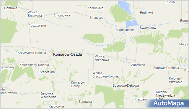 mapa Wolica Brzozowa, Wolica Brzozowa na mapie Targeo