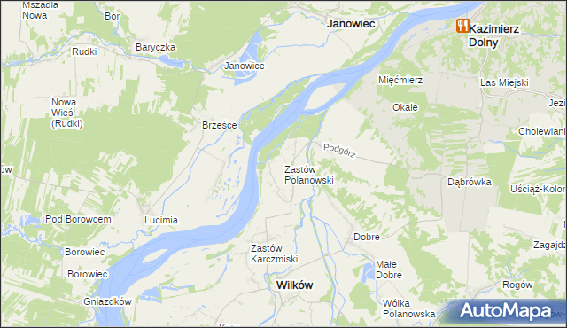 mapa Zastów Polanowski, Zastów Polanowski na mapie Targeo