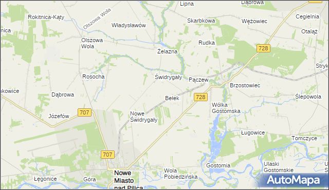 mapa Bełek, Bełek na mapie Targeo
