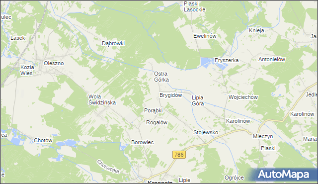 mapa Brygidów, Brygidów na mapie Targeo