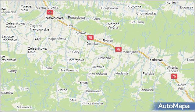 mapa Czaczów, Czaczów na mapie Targeo