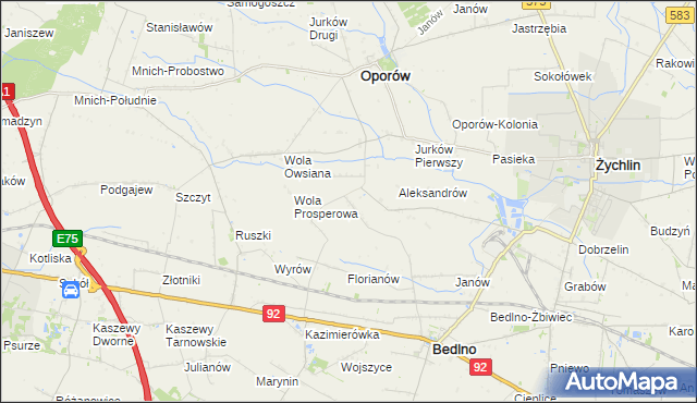 mapa Czesławów gmina Żychlin, Czesławów gmina Żychlin na mapie Targeo