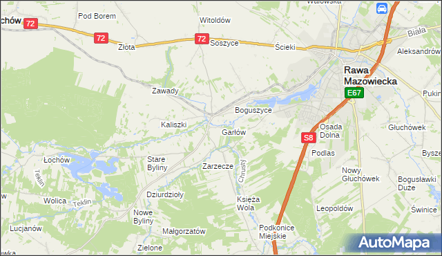 mapa Garłów, Garłów na mapie Targeo