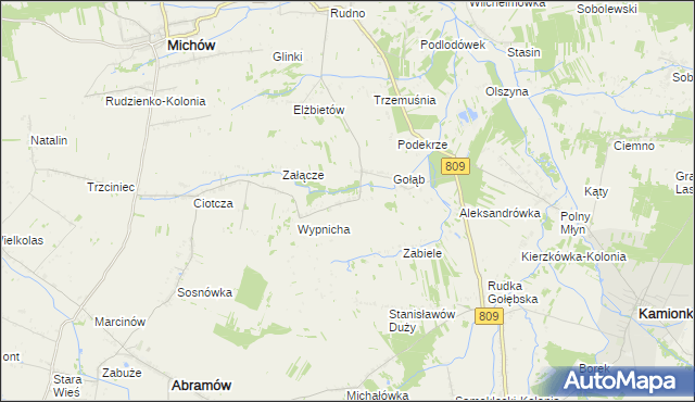 mapa Gołąb-Kolonia, Gołąb-Kolonia na mapie Targeo