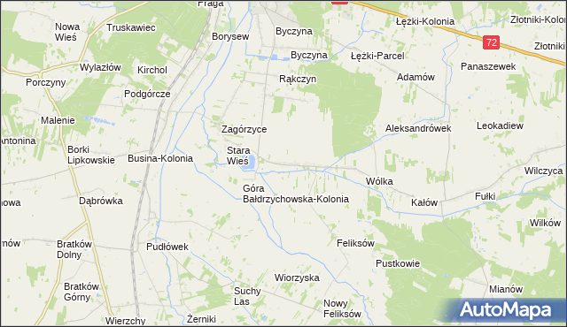 mapa Góra Bałdrzychowska, Góra Bałdrzychowska na mapie Targeo