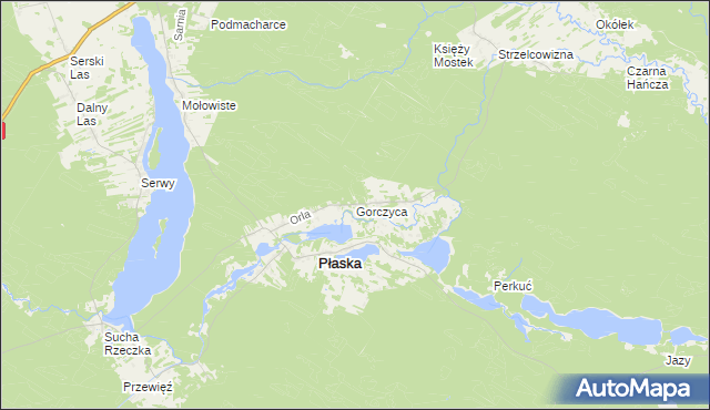 mapa Gorczyca, Gorczyca na mapie Targeo