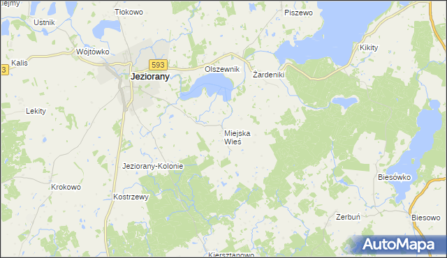 mapa Miejska Wieś, Miejska Wieś na mapie Targeo