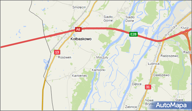 mapa Moczyły, Moczyły na mapie Targeo