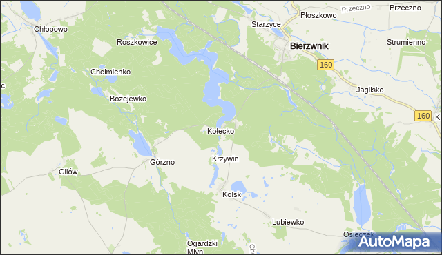 mapa Ostromęcko, Ostromęcko na mapie Targeo
