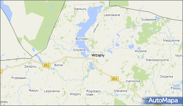 mapa Wiżajny, Wiżajny na mapie Targeo