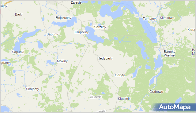 mapa Jedzbark, Jedzbark na mapie Targeo