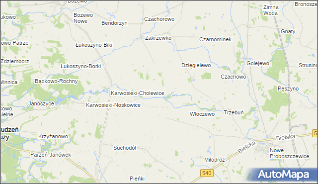 mapa Nowe Karwosieki, Nowe Karwosieki na mapie Targeo