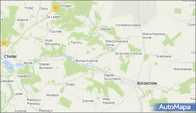 mapa Skrzyniec, Skrzyniec na mapie Targeo