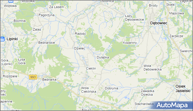 mapa Duląbka, Duląbka na mapie Targeo