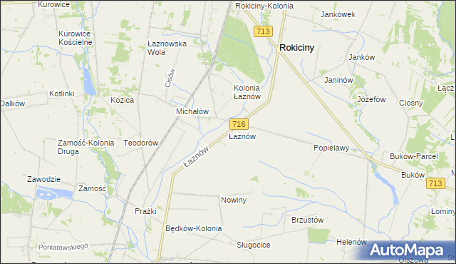 mapa Łaznów, Łaznów na mapie Targeo