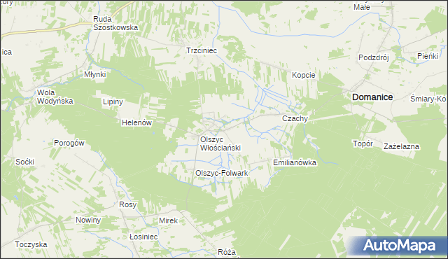 mapa Olszyc Szlachecki, Olszyc Szlachecki na mapie Targeo