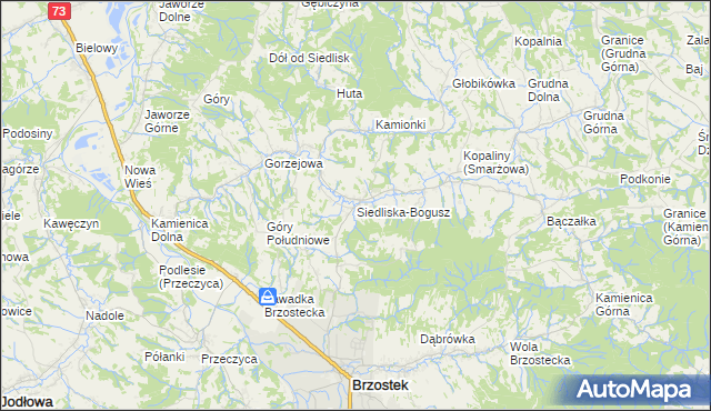 mapa Siedliska-Bogusz, Siedliska-Bogusz na mapie Targeo