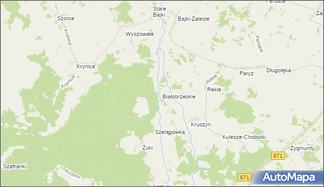 mapa Białobrzeskie, Białobrzeskie na mapie Targeo