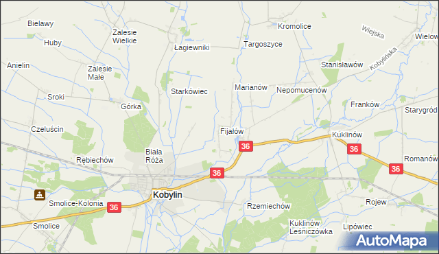 mapa Fijałów, Fijałów na mapie Targeo