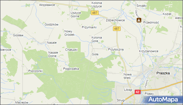 mapa Goła, Goła na mapie Targeo